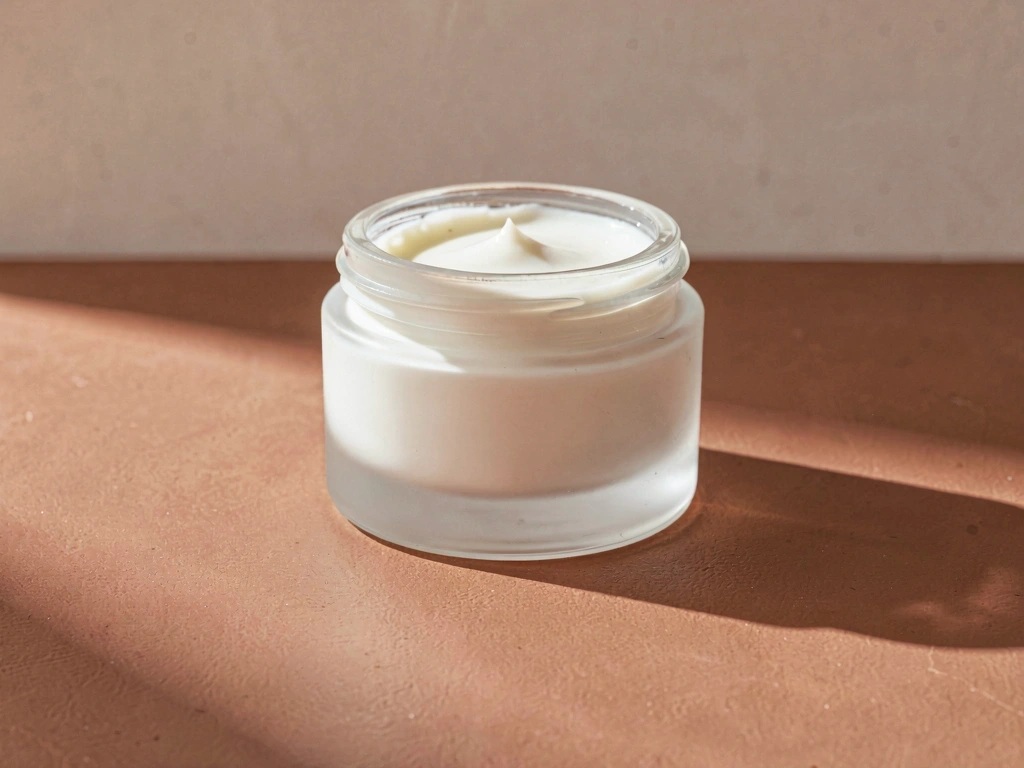 Detailní pohled na hypoalergenní krém v minimalistickém balení