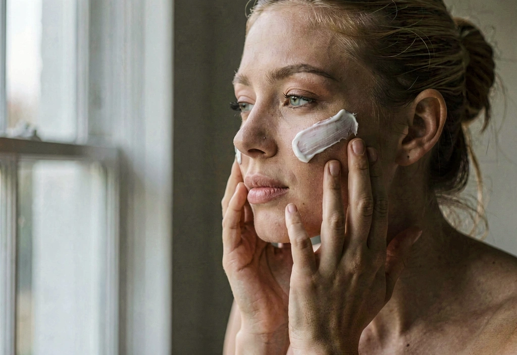 Večerní rituál nanášení regeneračního krému